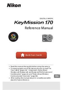Nikon Keymission 170 manual. Camera Instructions.
